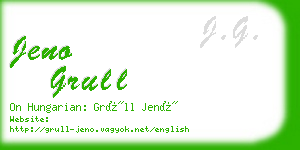 jeno grull business card